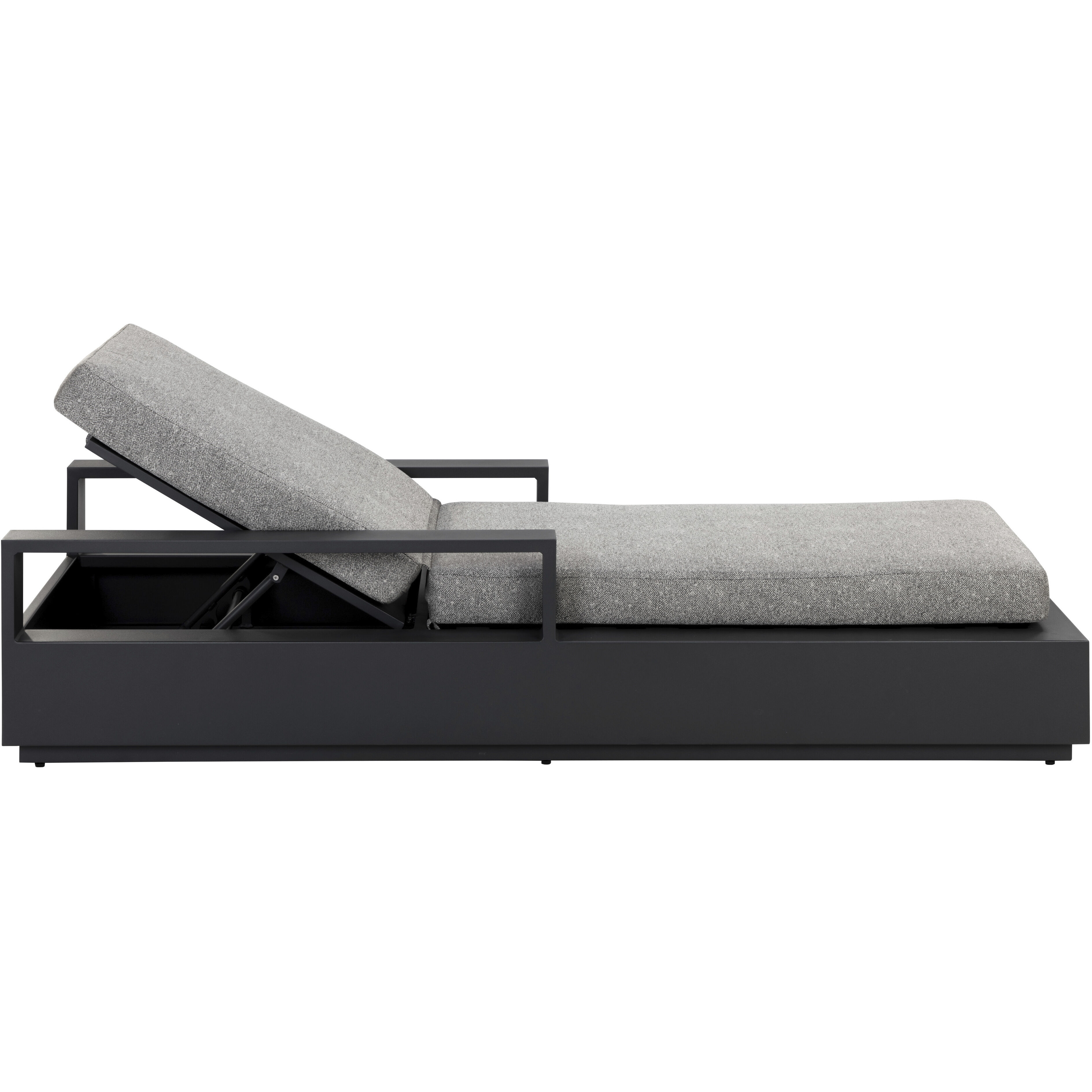 Tavira Charcoal / Lanikai Salt And Pepper Outdoor Lounger